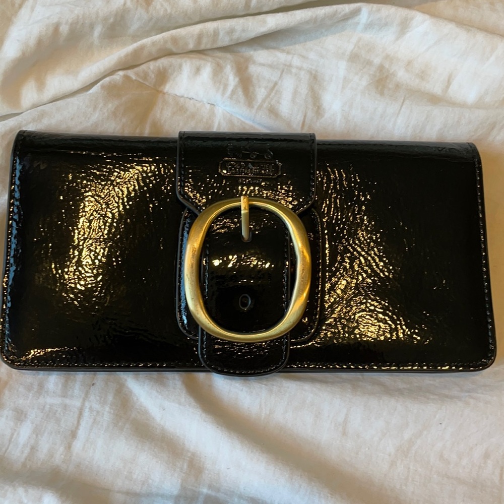 Coach leather clutch